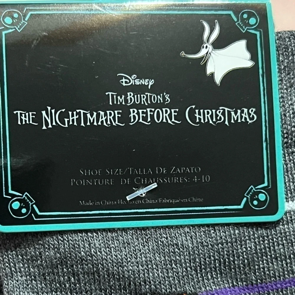 Disneys Tim Burtons The Nightmare Before Christmas Womens Socks 2Pairs (Sz 4-10)